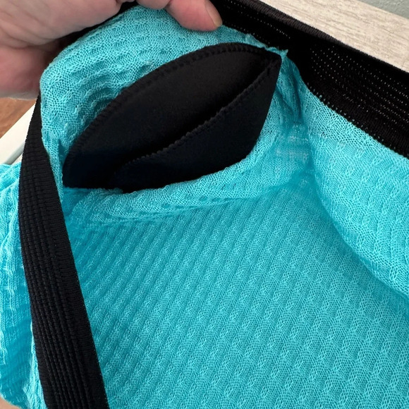 Exclusively Misook Turquoise Waffle Knit One Button Cardigan Black Trim XL SPOT - Picture 7 of 10